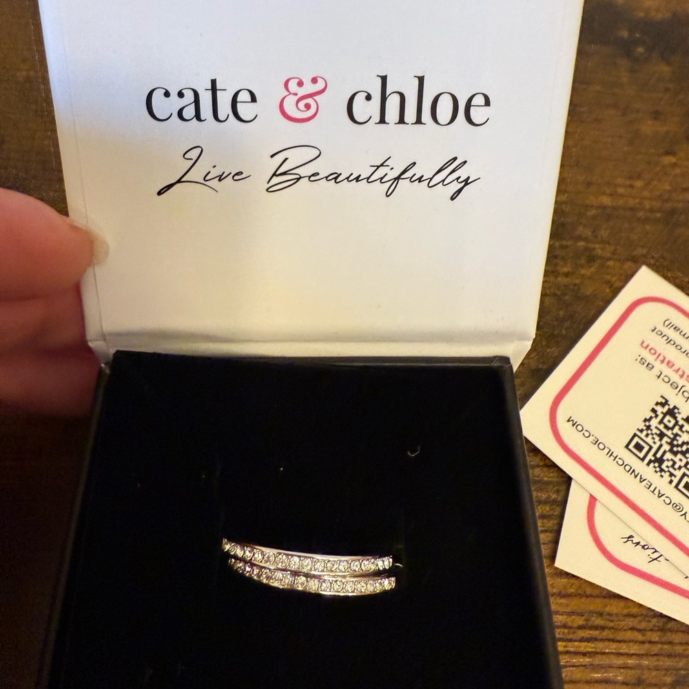 Cate & Chloe 18k white gold earrings